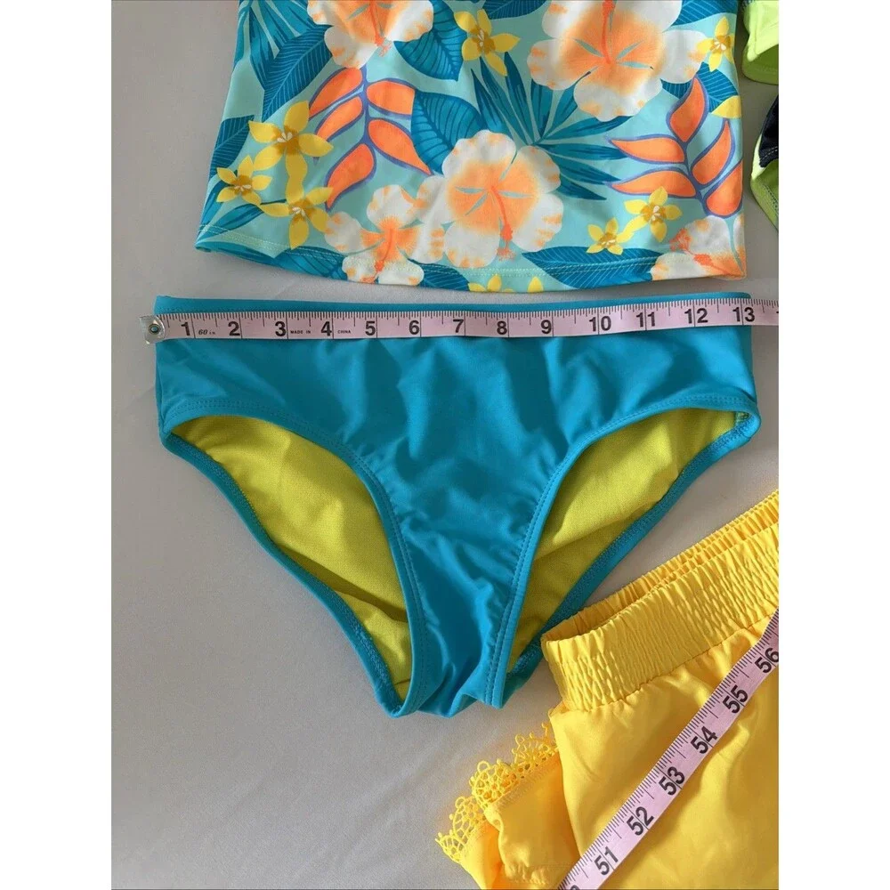 5 Pcs Lot Girls Sz 14 Beachwear Swimsuit Swim Bathing Suit Cruise Tankini Shorts